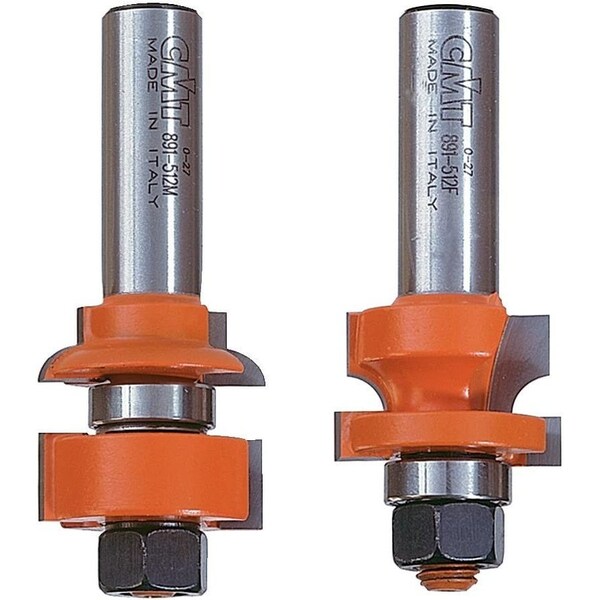2-Piece Rail & Stile Bit Set, 1-1/8-Inch Diameter, 1/2-Inch Shank